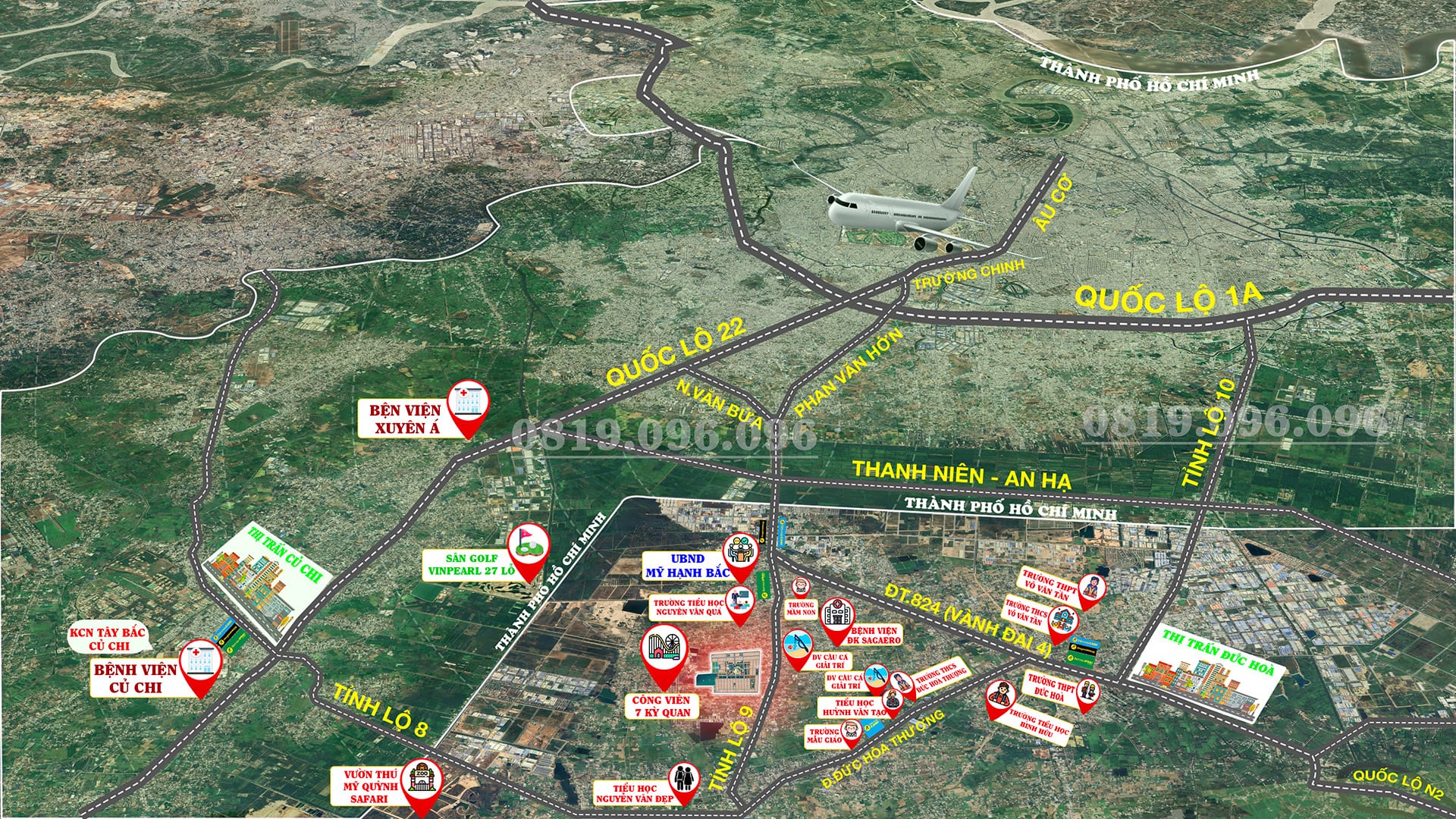 sơ đồ vị trí an huy mỹ việt, tiêm năng kết nối tiện ích ngoại khu