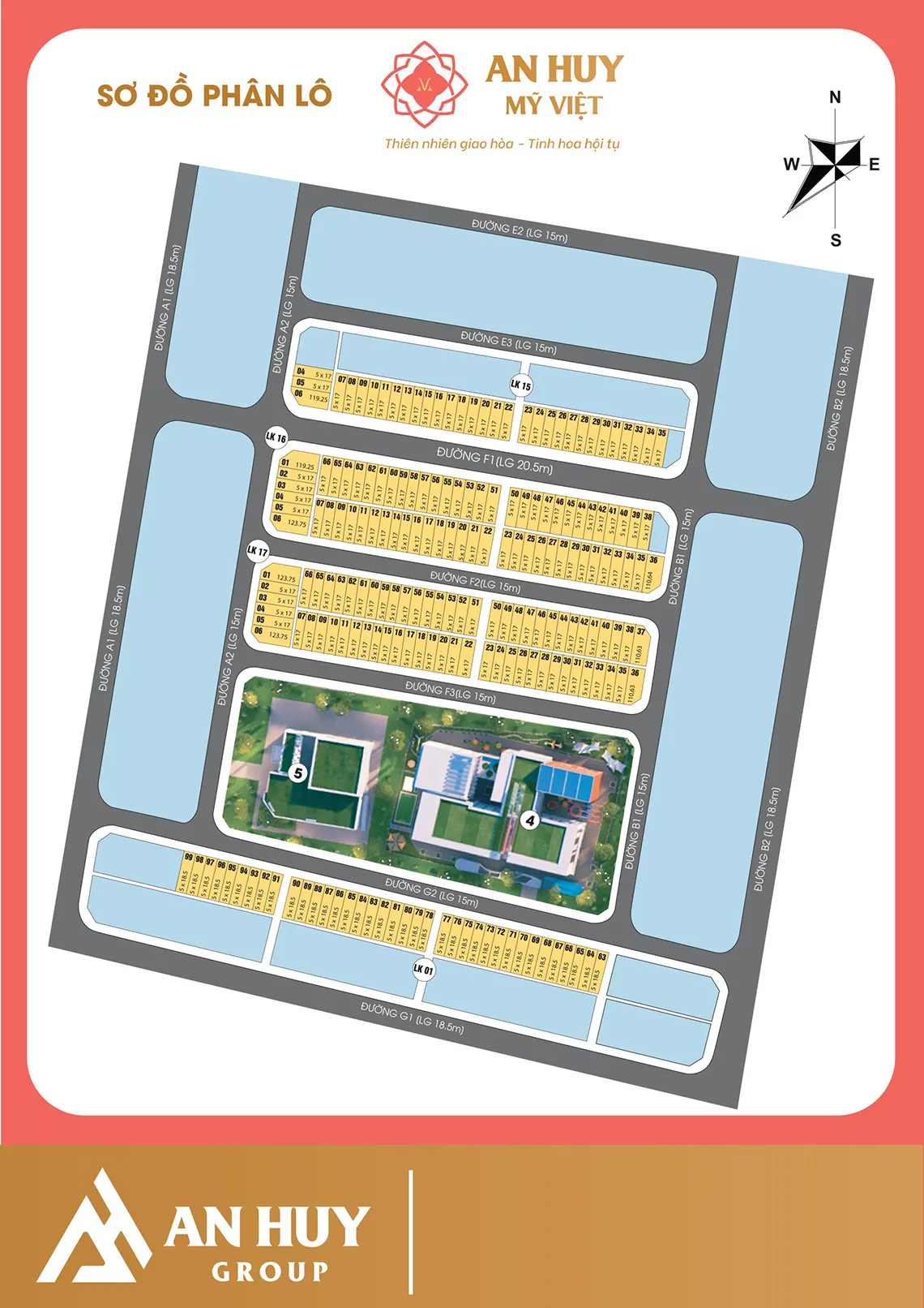 sơ đồ phân lô dự án an huy long an